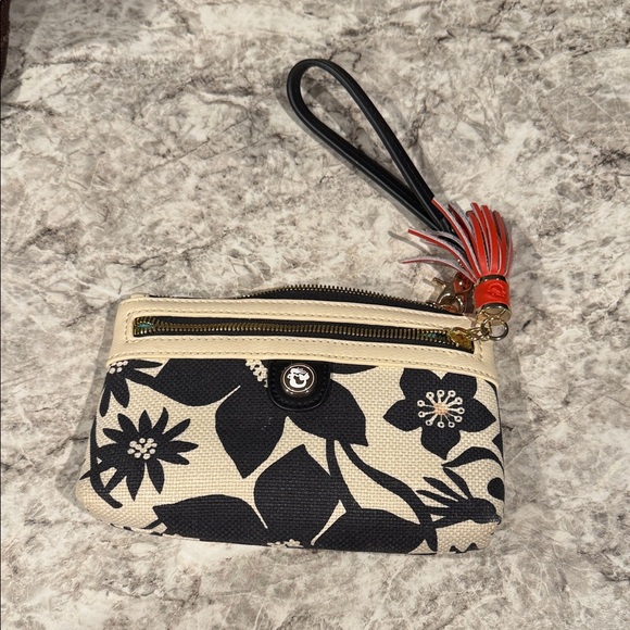 Spartina 449 Handbags - Spartina 449 Linen and Leather Wristlet